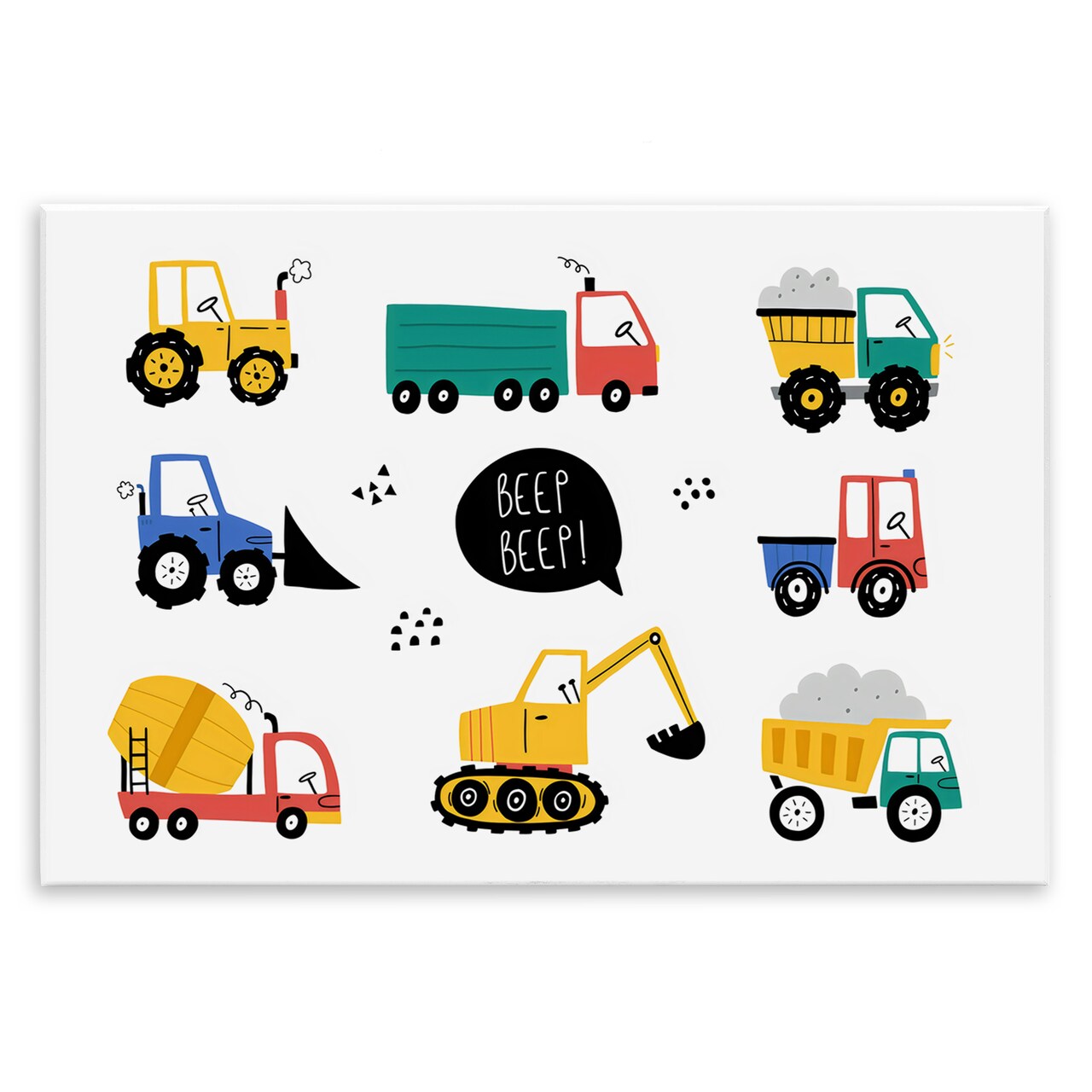 Stupell Industries Beep Construction Vehicles Wall Plaque, design by Creative Studio